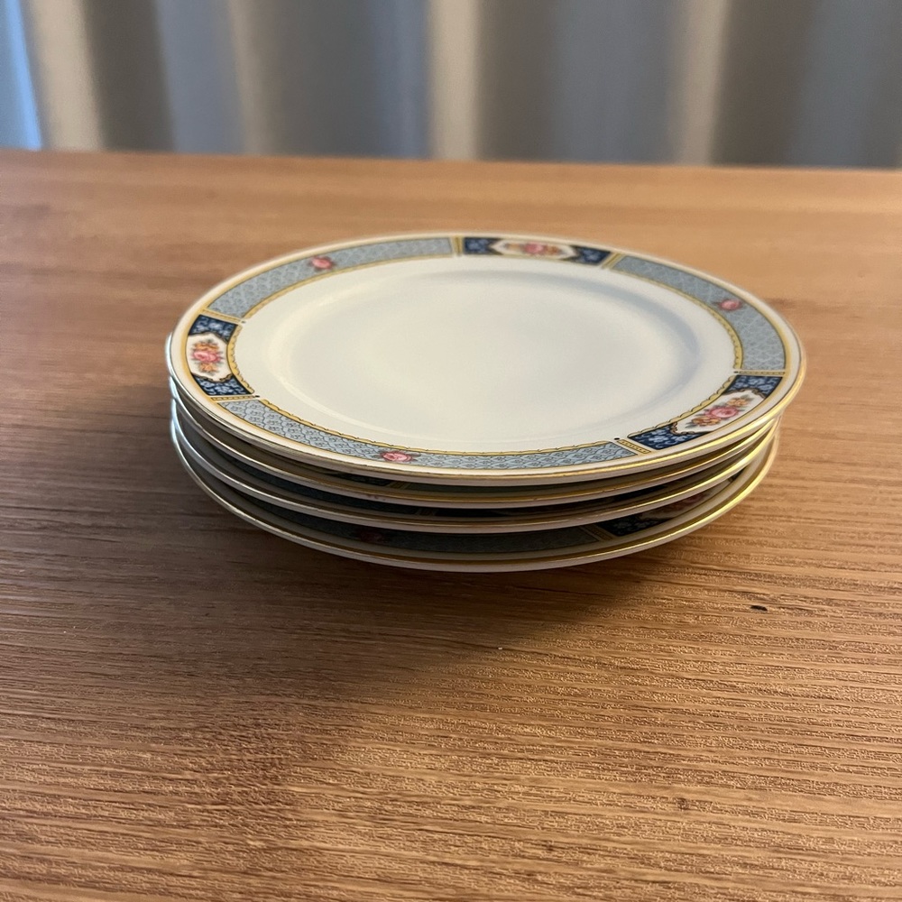 Set Of 4 Thomas China Bavaria Wales 6" Bread Side Plates Vintage Germany